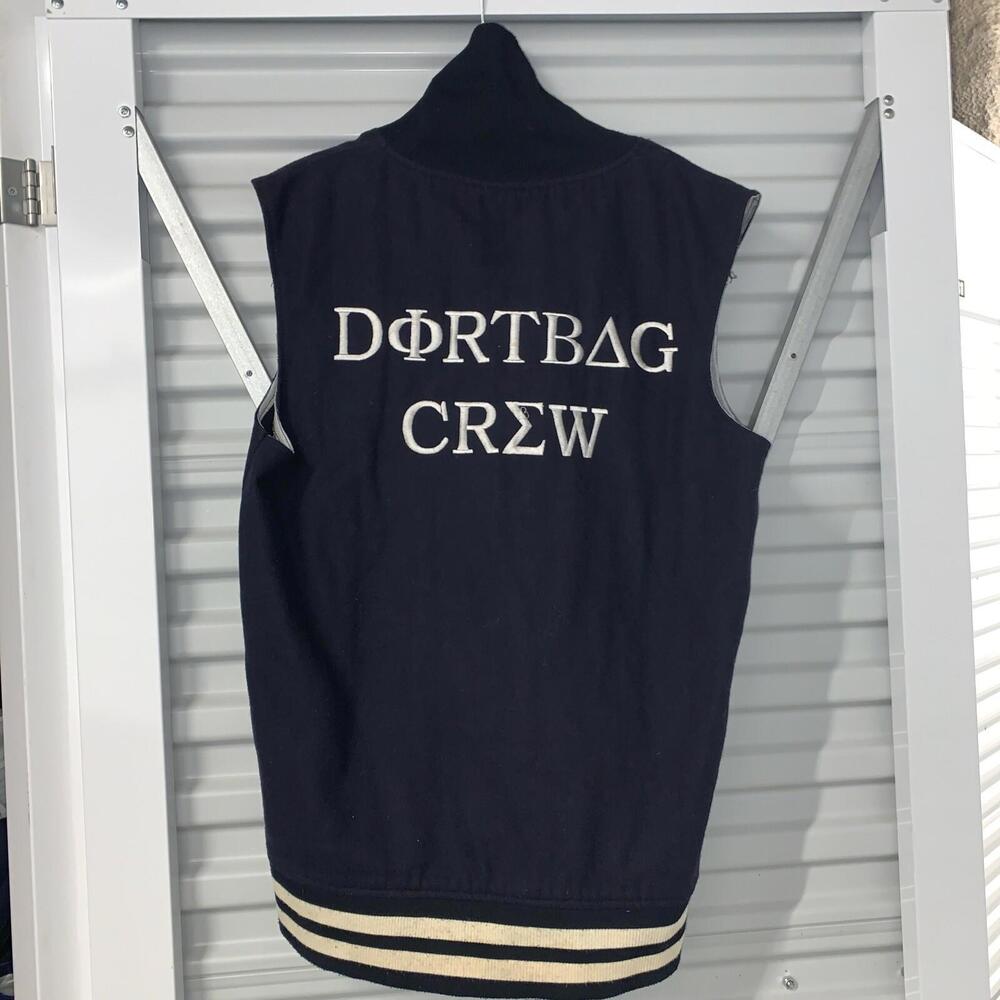 Vintage Dirtbag Crew Embroidered Abel Brown Varsity Vest
